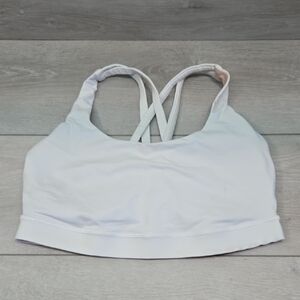 Lululemon Women Yoga White Top Sports Bra Sz 8